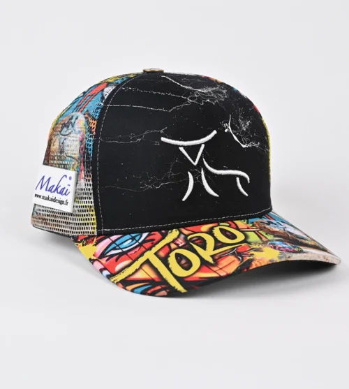 Casquette Makaï blanche et noire